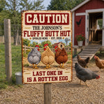 Custom Name Chicken Coop Humor Gifts for Hen Lovers - Personalized Metal Sign