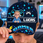 Custom Name Gamer Gifts for Kids - Personalized Classic Cap