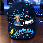 Custom Name Gamer Gifts for Kids - Personalized Classic Cap