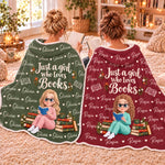 Custom Name Girl Who Loves Books Gifts For Book Lovers - Personalized Snuggle Blanket