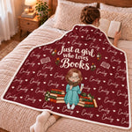 Custom Name Bookish Reader Gifts For Book Lovers - Personalized Snuggle Blanket