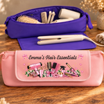 Custom Name Hair Styling Gifts for Women - Personalized Hair Tools Travel Bag