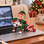 Custom Photo Christmas Elf Doll Gifts For Dog And Cat Lovers - Personalized Poseable Plush Doll