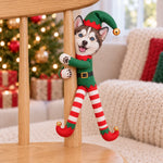 Custom Photo Christmas Elf Doll Gifts For Dog And Cat Lovers - Personalized Poseable Plush Doll