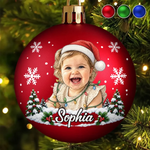 Custom Photo Christmas Gifts For Kids And Pet Lovers - Personalized Full Wrap Ball Ornament