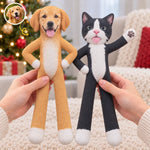 Custom Photo Funny Pet Christmas Gifts For Pet Lovers - Personalized Poseable Plush Doll