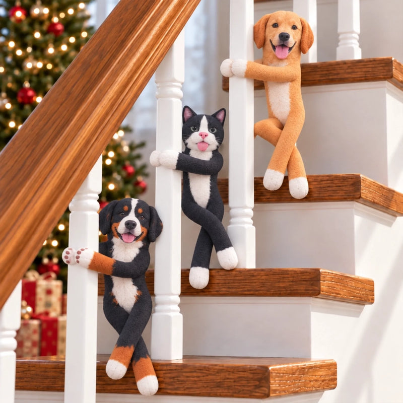 Custom Photo Funny Pet Christmas Gifts For Pet Lovers - Personalized Poseable Plush Doll