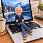 Custom Photo Bestie Gifts for Sisters, Coworkers And Family - Personalized Toy Poseable Plush Doll