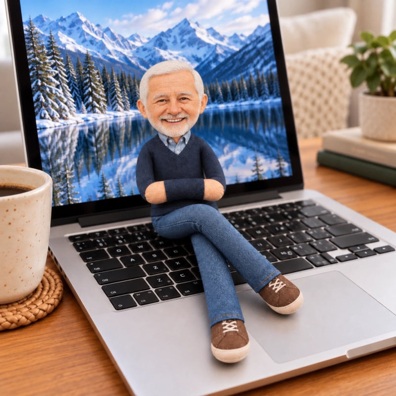 Custom Photo Bestie Gifts for Sisters, Coworkers And Family - Personalized Toy Poseable Plush Doll