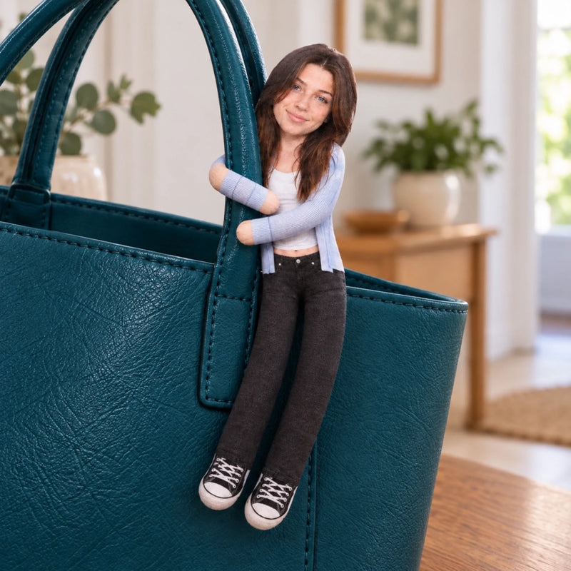 Custom Photo Bestie Gifts for Sisters, Coworkers And Family - Personalized Toy Poseable Plush Doll