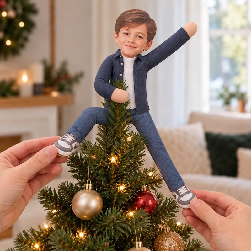 Custom Photo Bestie Gifts for Sisters, Coworkers And Family - Personalized Toy Poseable Plush Doll