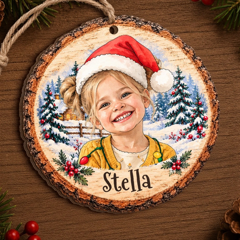 Custom Family Member Photo Christmas Gifts - Personalized Ornament