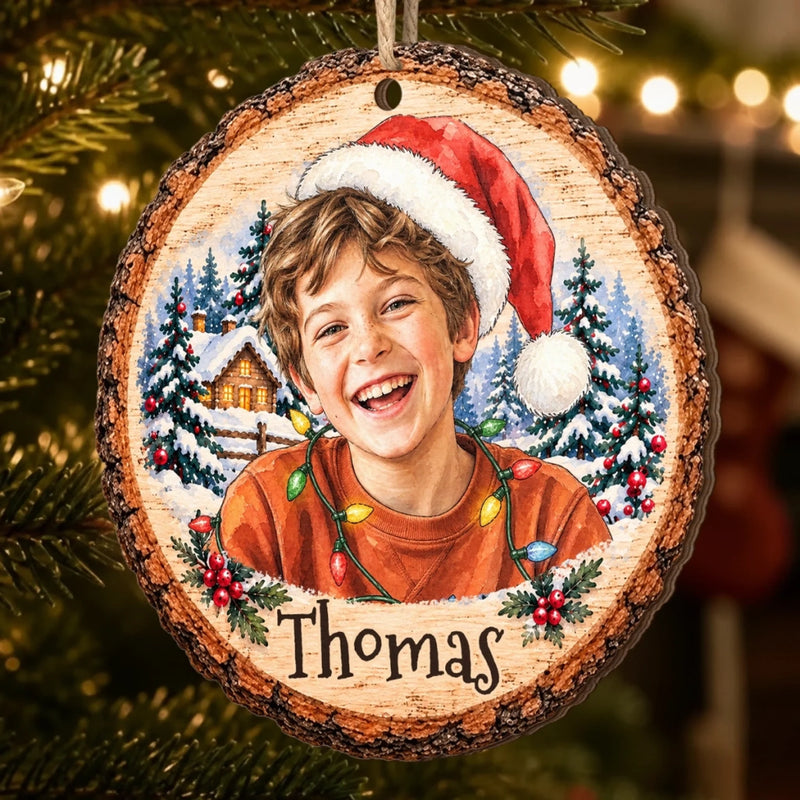 Custom Family Member Photo Christmas Gifts - Personalized Ornament
