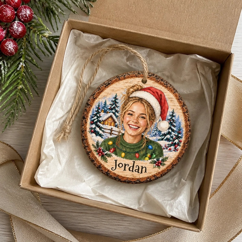 Custom Best Friend Photo Christmas Gifts - Personalized Ornament