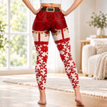 Custom Christmas Bell And Holly Garter Gifts For Women - Personalized Leggings