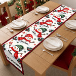 Custom Name Christmas Snowman Gifts For Family - Personalized Table Runner