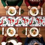 Custom Name Christmas Snowman Gifts For Family - Personalized Table Runner