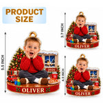 Custom Photo Surprised Kids Christmas Gifts - Personalized Acrylic Ornament
