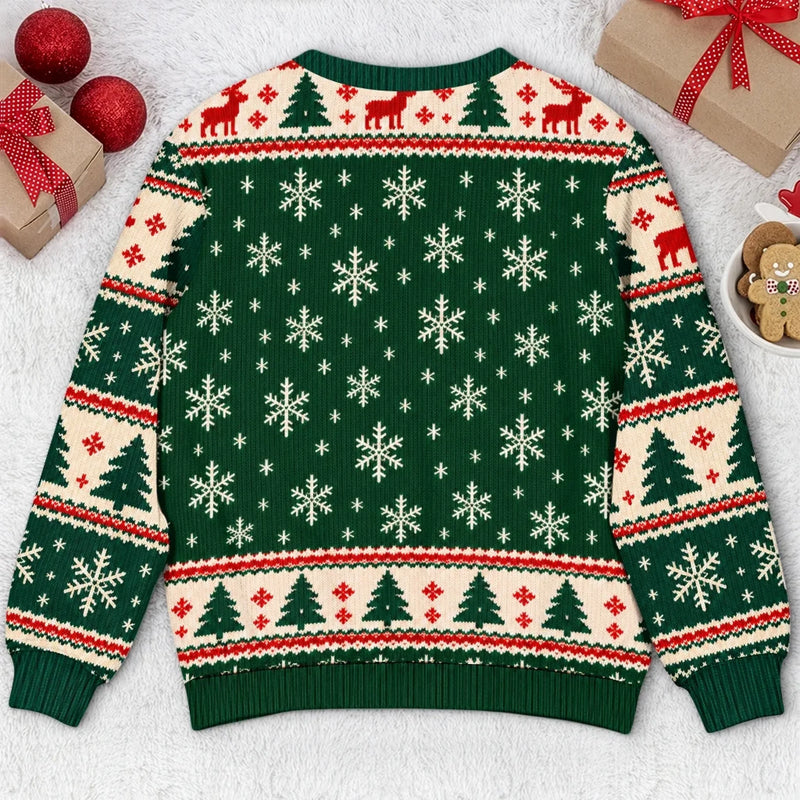 Custom Santa Riding Dog Christmas Gifts For Dog And Cat Lovers, Pet Lovers - Personalized Ugly Sweatshirt