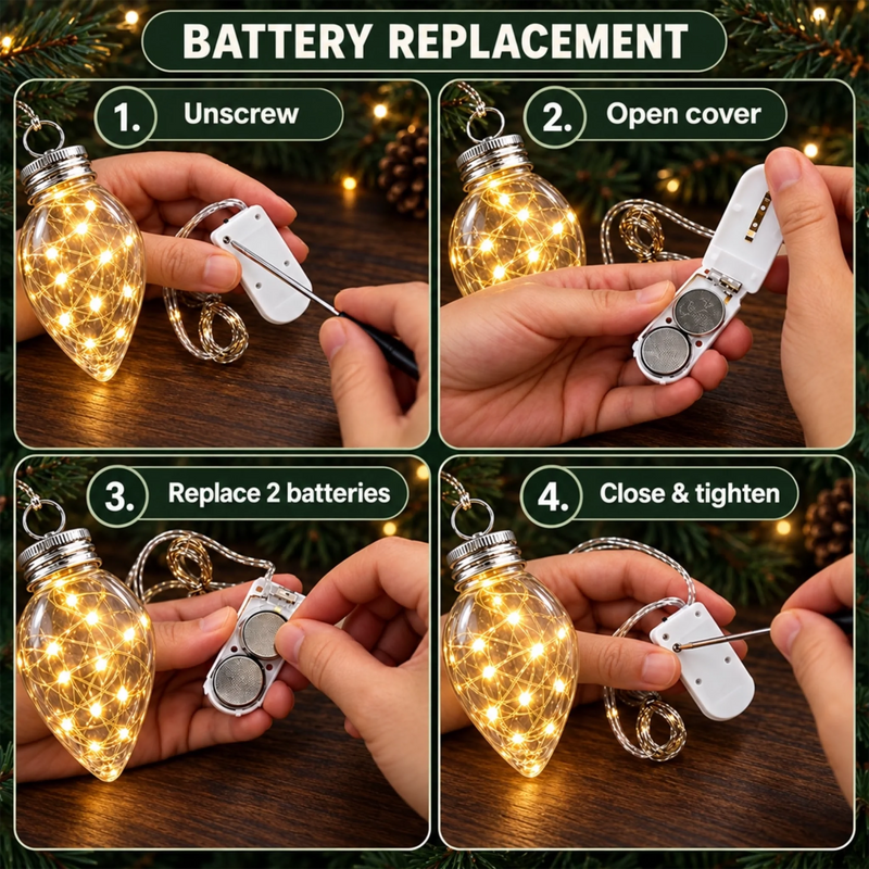 Custom Photo Memorial Angel Christmas Gifts - Personalized Bulb LED Light Ornament