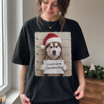 Custom Funny Pet Photo Christmas Mugshot Gifts For Dog And Cat Lovers - Personalized Comfort T-Shirt