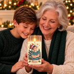 Custom Photo Santa Christmas Gifts For Families - Personalized LED Candle Light