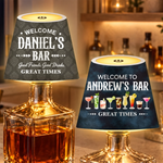 Custom Home Bar Decor - Personalized LED Bottle Light Topper