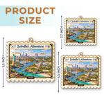 Custom Photo Travel Adventure Couple Christmas Gifts - Personalized Ornament