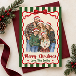 Custom Photo Family Christmas Cards - Personalized Christmas Greeting Card