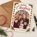 Custom Photo Christmas Family Gifts - Personalized Christmas Greeting Card