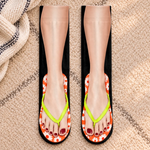 Custom Funny Flip Flop Feet Prank Gifts - Personalized Middle Tube Socks