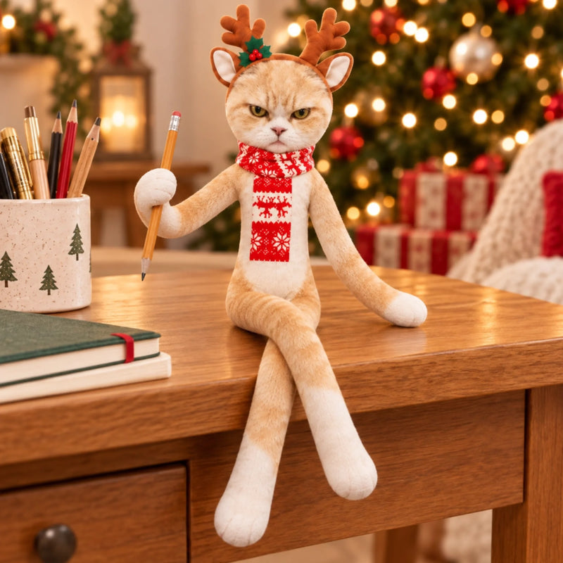 Custom Photo Pet Face Funny Christmas Gifts For Pet Lovers - Personalized Poseable Plush Doll