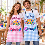 Custom Name Creative Artist Boys Girls Gifts For Kids, Artists, Art Lovers - Personalized Apron With Pocket
