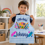 Custom Name Creative Artist Boys Girls Gifts For Kids, Artists, Art Lovers - Personalized Apron With Pocket