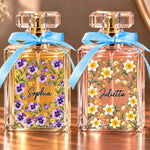 Custom Birth Month Flower Gifts For Women - Personalized Refillable Perfume Bottle