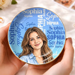 Custom Photo Name Vanity Gifts for Women - Personalized Jewelry Dish