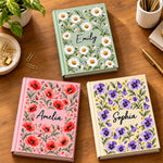 Custom Name Botanical Floral Gifts For Women - Personalized Hardcover Journal