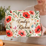 Custom Flower Garden Kitchen Gifts For Women - Personalized Glass Cutting Board