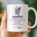 Custom Name Hairstylist Appreciation Gifts for Hairstylist, Hairdresser, Women - Personalized Mug - Making Hair Dreams Come True