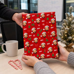 Custom Photo Secret Santa Gifts For Coworker - Personalized Wrapping Paper
