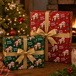 Custom Couple Photo Christmas Gifts for Him, Her - Personalized Wrapping Paper