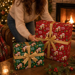 Custom Couple Photo Christmas Gifts for Him, Her - Personalized Wrapping Paper