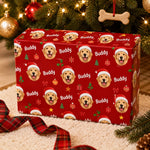Custom Dog Photo Christmas Gifts for Dog Lovers - Personalized Wrapping Paper