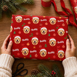 Custom Dog Photo Christmas Gifts for Dog Lovers - Personalized Wrapping Paper