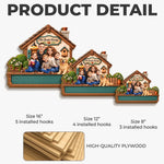 Custom Family Photo Name Home Decor - Personalized Wooden Key Holder