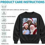 Custom Funny Photo Bigfoot Christmas Gifts - Personalized Crewneck Pullover Sweatshirt