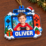 Custom Photo Gamer Kids Christmas Gifts - Personalized Acrylic Ornament