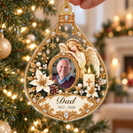 Custom Photo Memorial Angel Christmas Decor Gifts - Personalized Acrylic Ornament