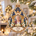 Custom Photo Heavenly Memorial Christmas Decor Gifts - Personalized Acrylic Ornament