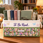 Custom Name Book Lover Gifts for Readers - Personalized Storage Basket